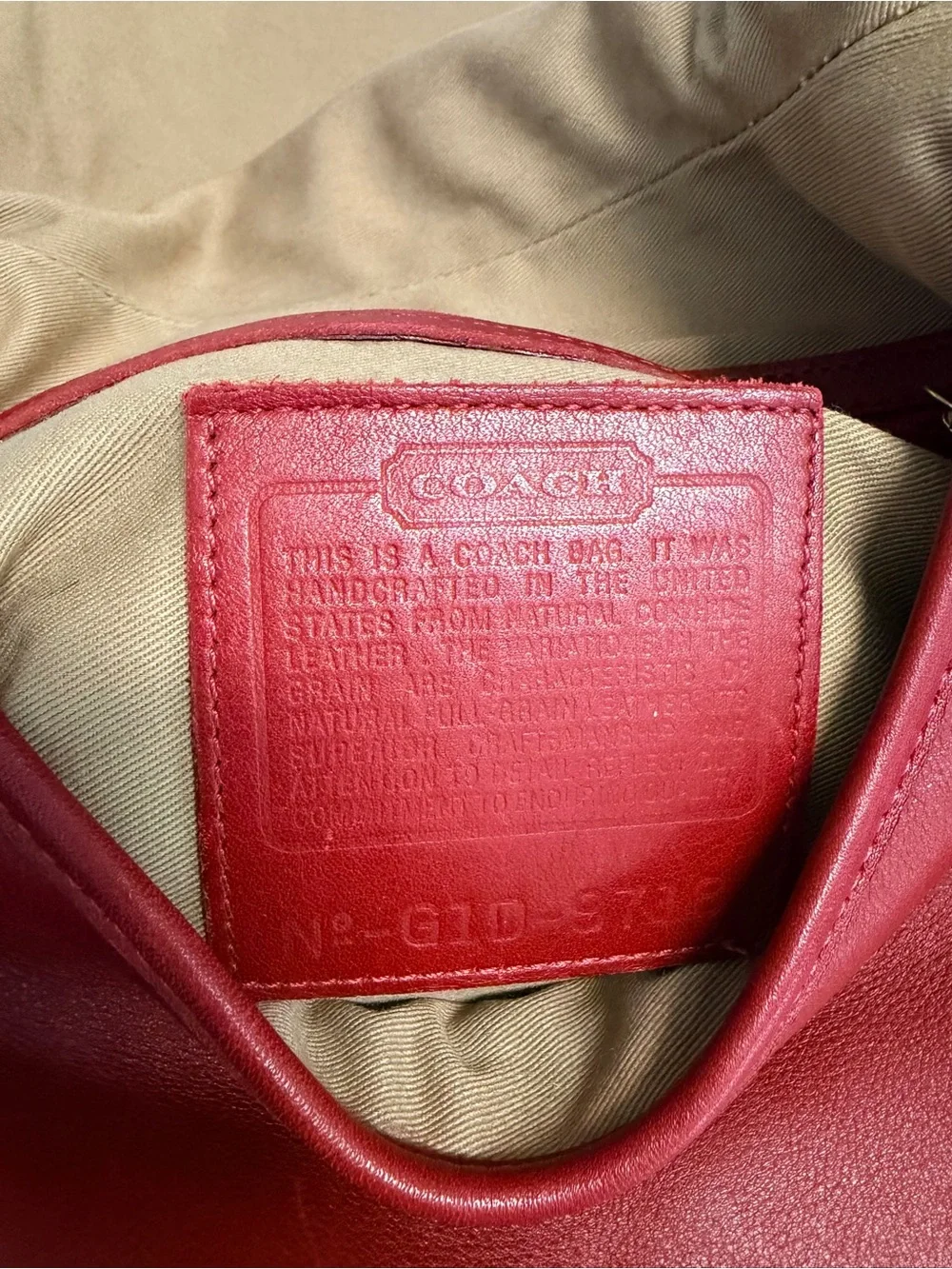 COACH VINTAGE  LEGACY CRESCENT RED LEATHER SADDLE BAG 9718 90s Purse - Picture 9 of 11